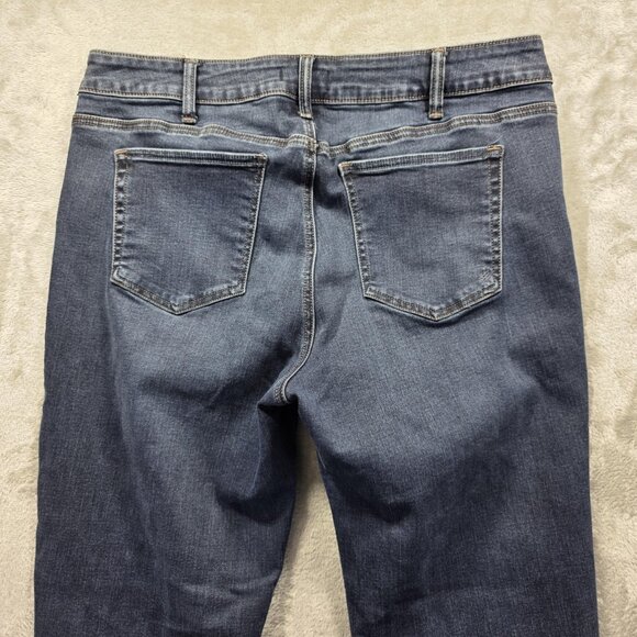 Silver Jeans Co Jeans Womens 18W Long Blue Suki Slim Boot Button Fly Stretch - Picture 3 of 10